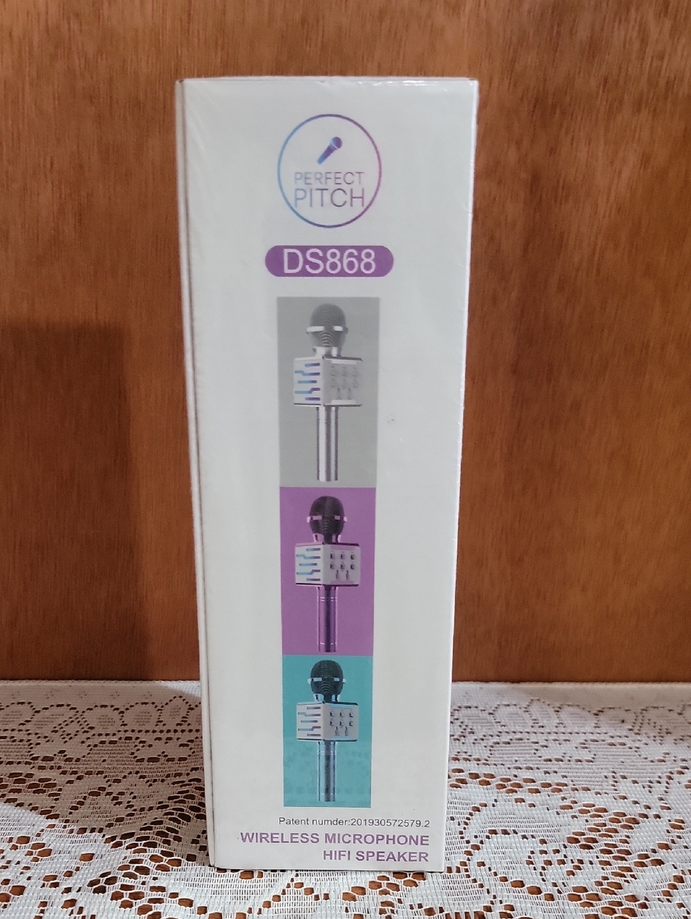 Perfect Pitch DS868 Wireless Karaoke Microphone - White/Purple